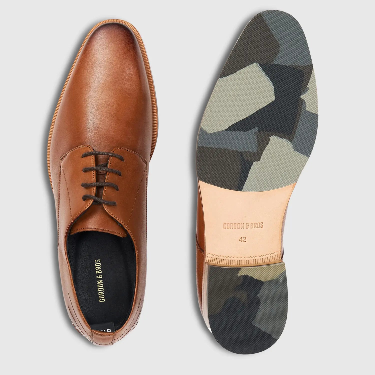 Leon Cochin Plain Derby Tan