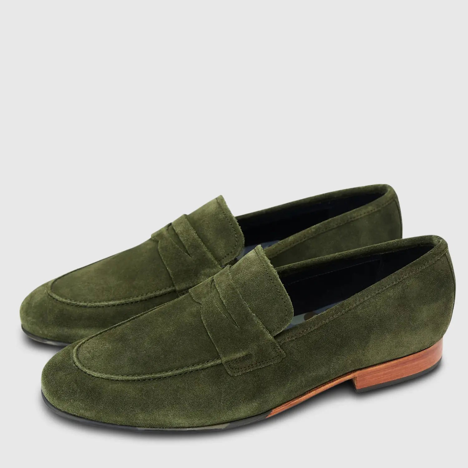 Renzo Suede Penny Olive