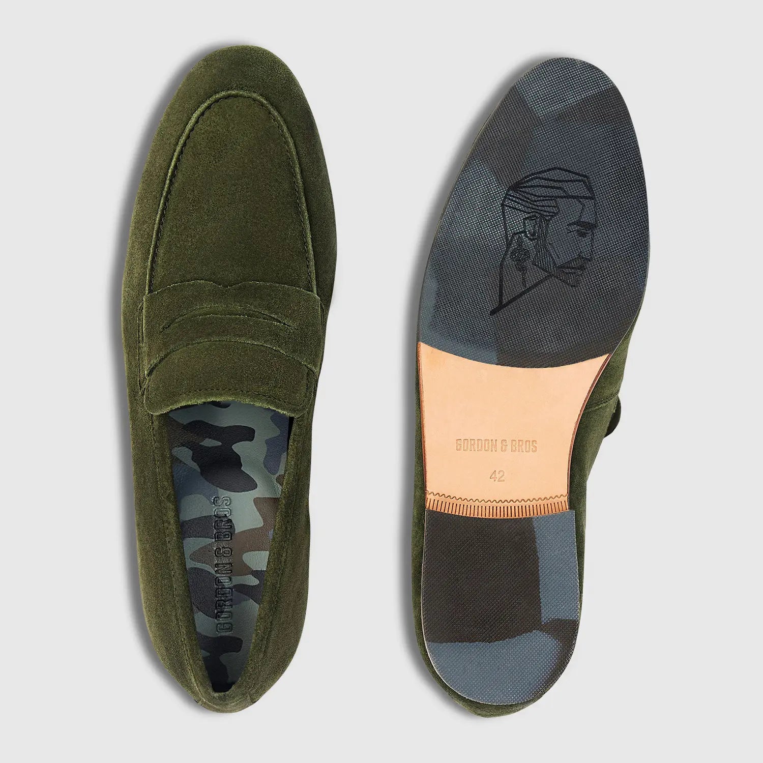 Renzo Suede Penny Olive