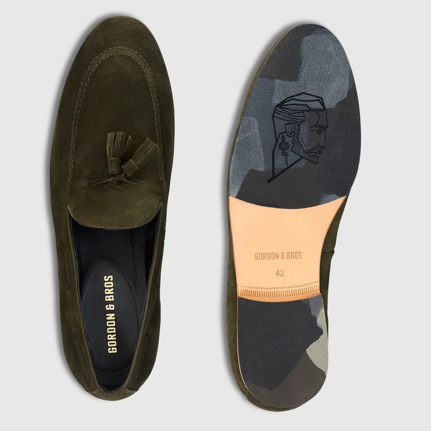 Renzo Suede Tassel Olive