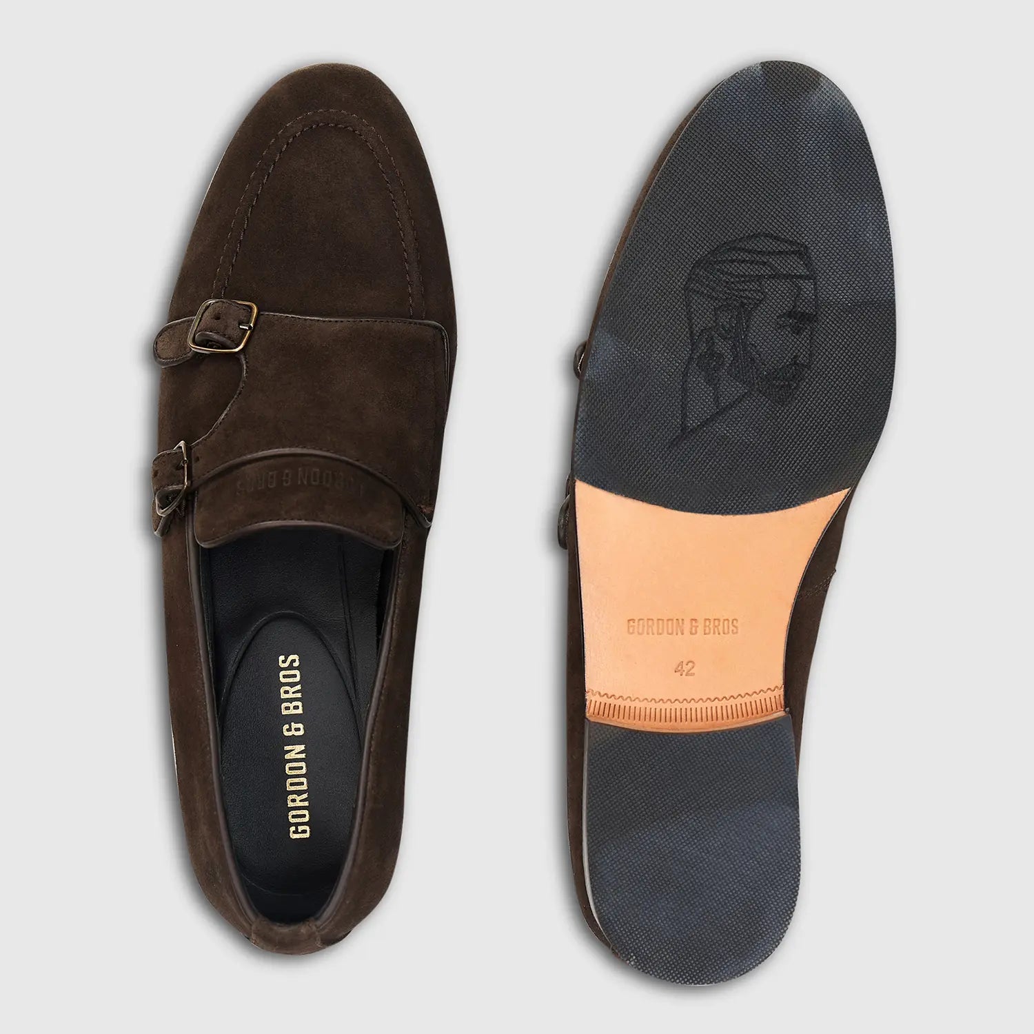 Renzo Suede Monk Dark Brown