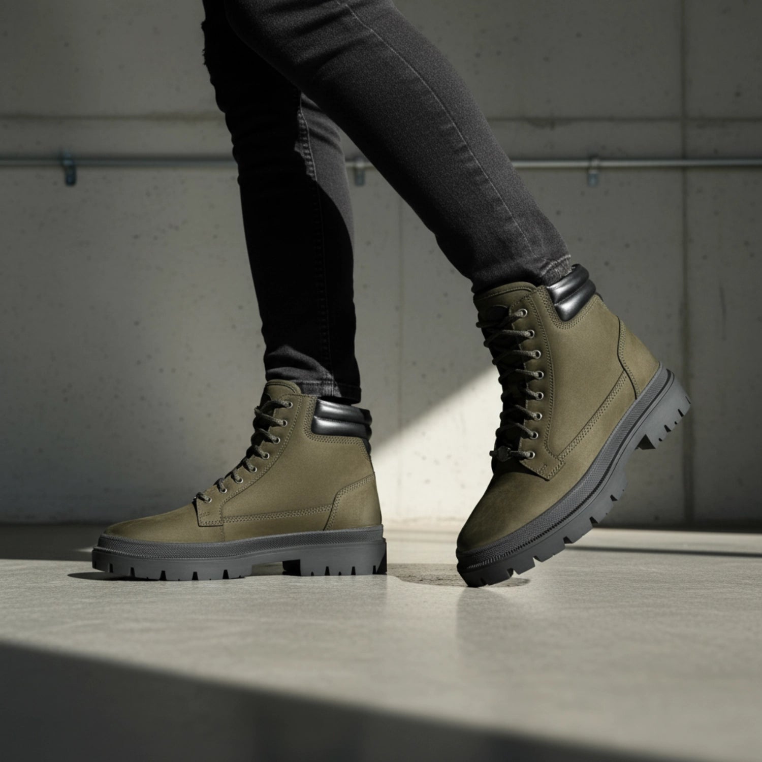 Climb Nubuck-Nappa Olive-Black