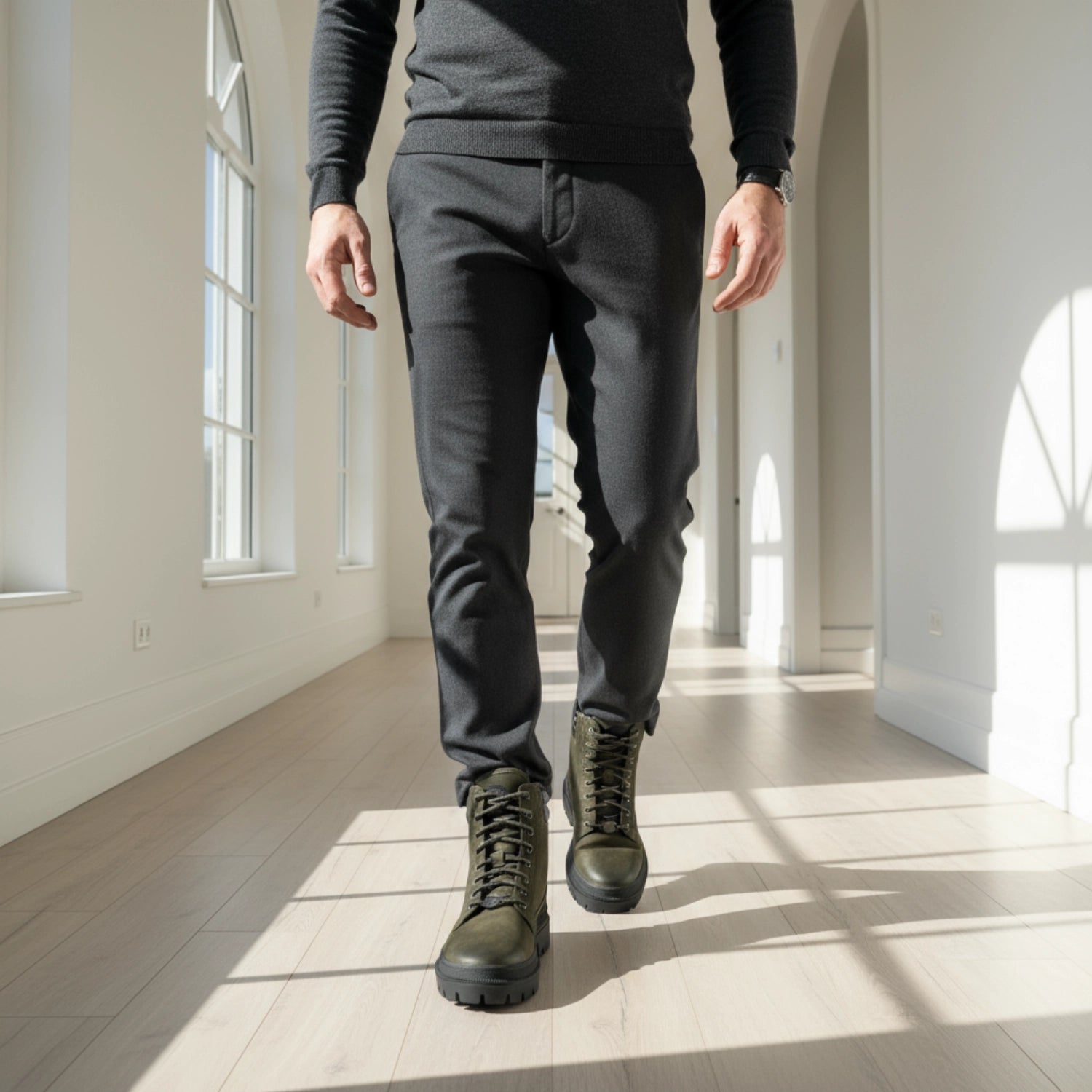 Climb Nubuck-Nappa Olive-Black