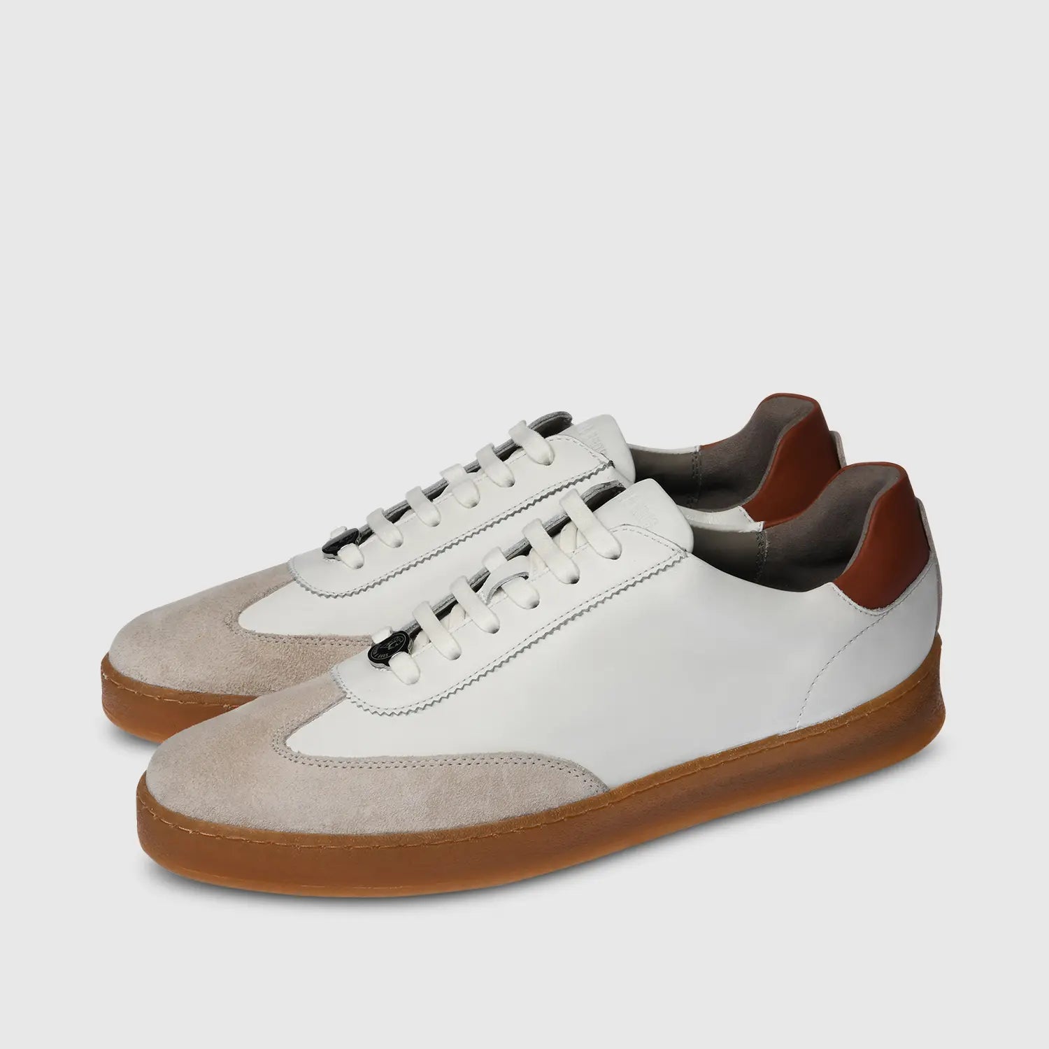 Garry | Suede | Lamb/White/Cognac