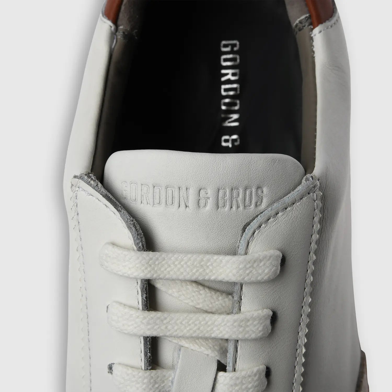 Garry Suede Lamp-White-Cognac