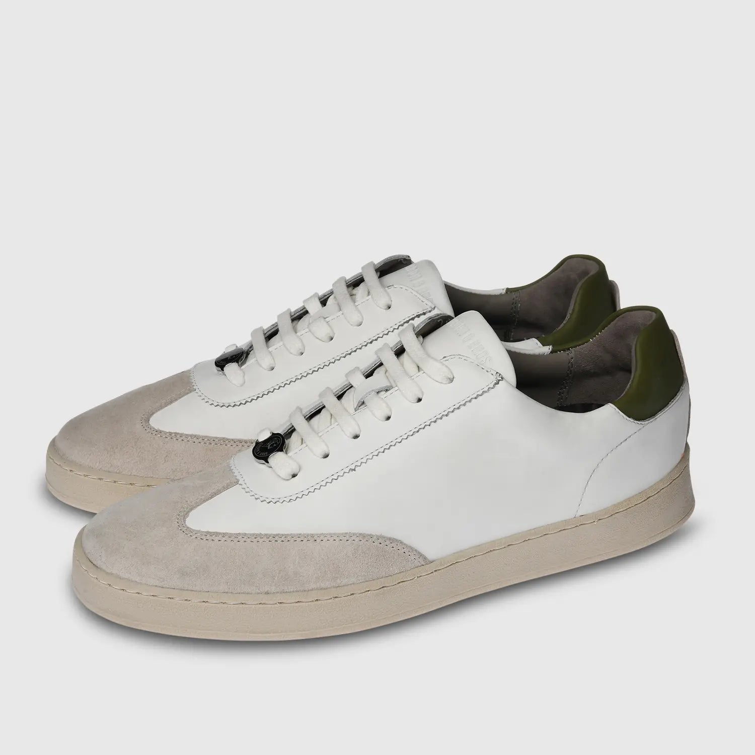 Garry Suede Lamp-White-Olive