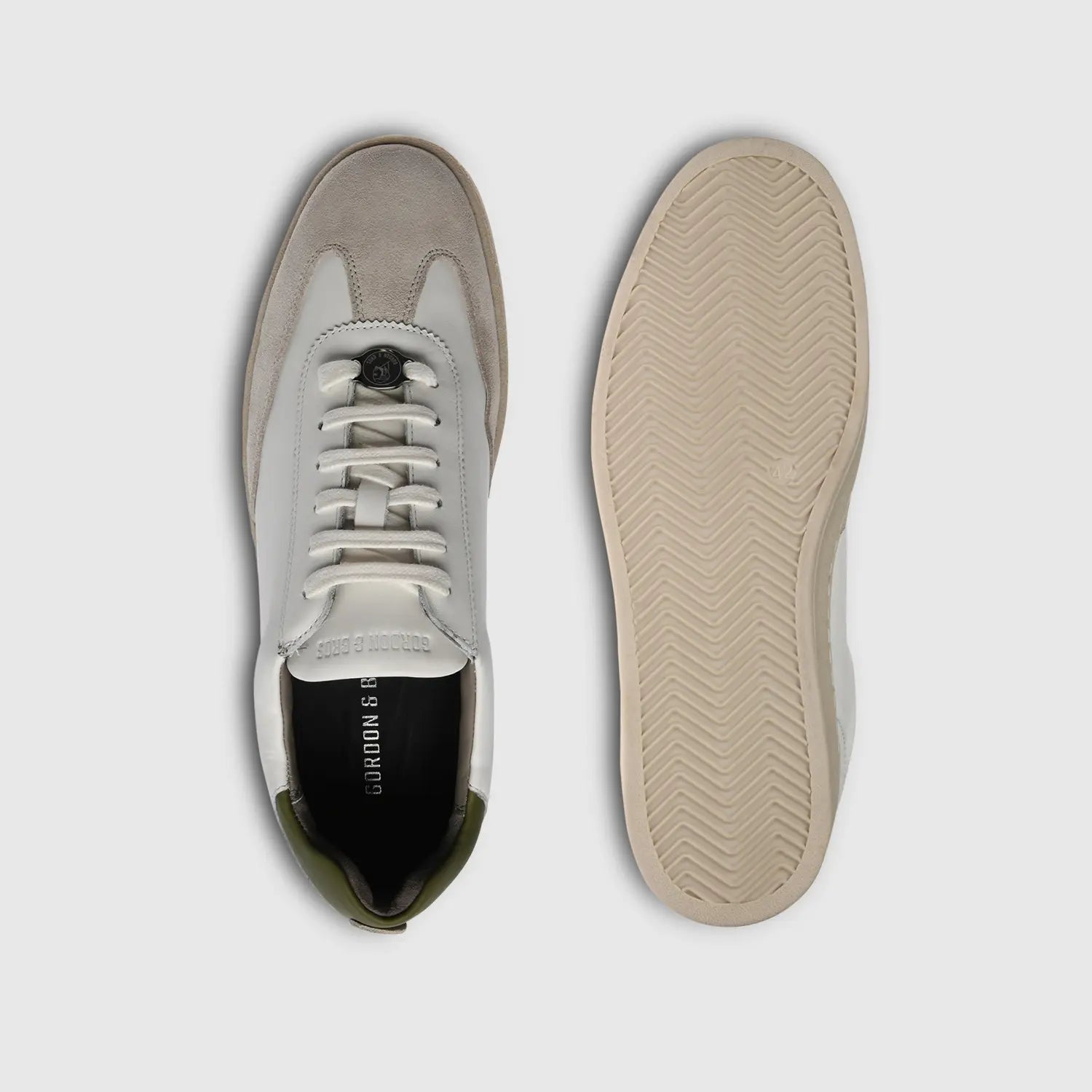 Garry Suede Lamp-White-Olive