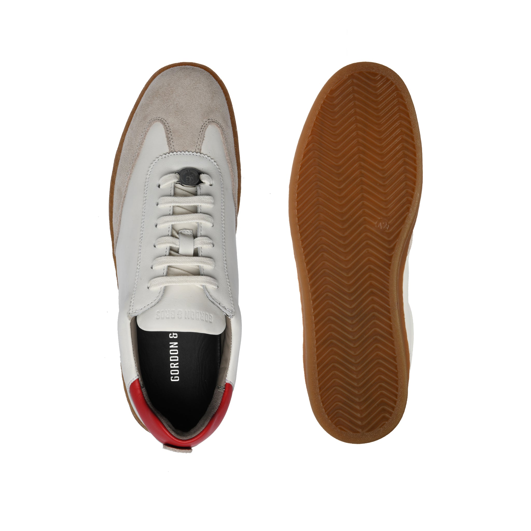 Garry Suede Lamp-White-Red