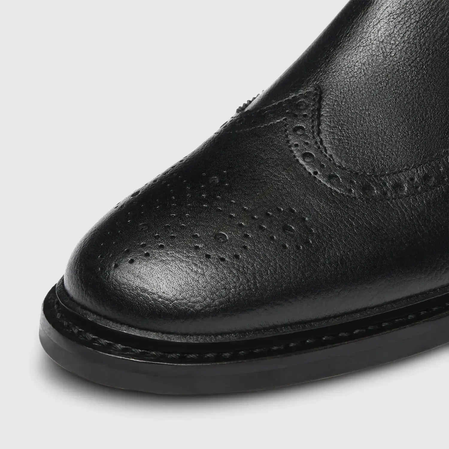 Alessio Milled Brogue Black