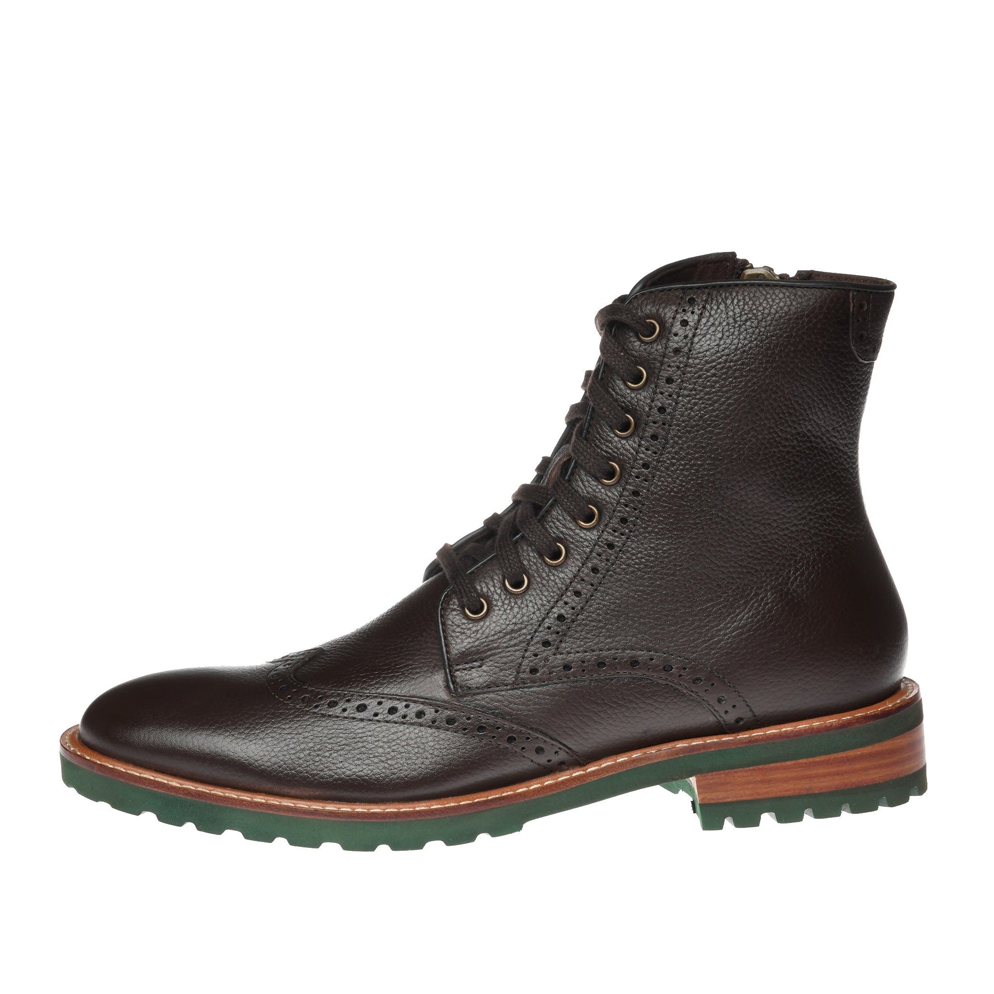 Alessio Milled Wing Tip Brown