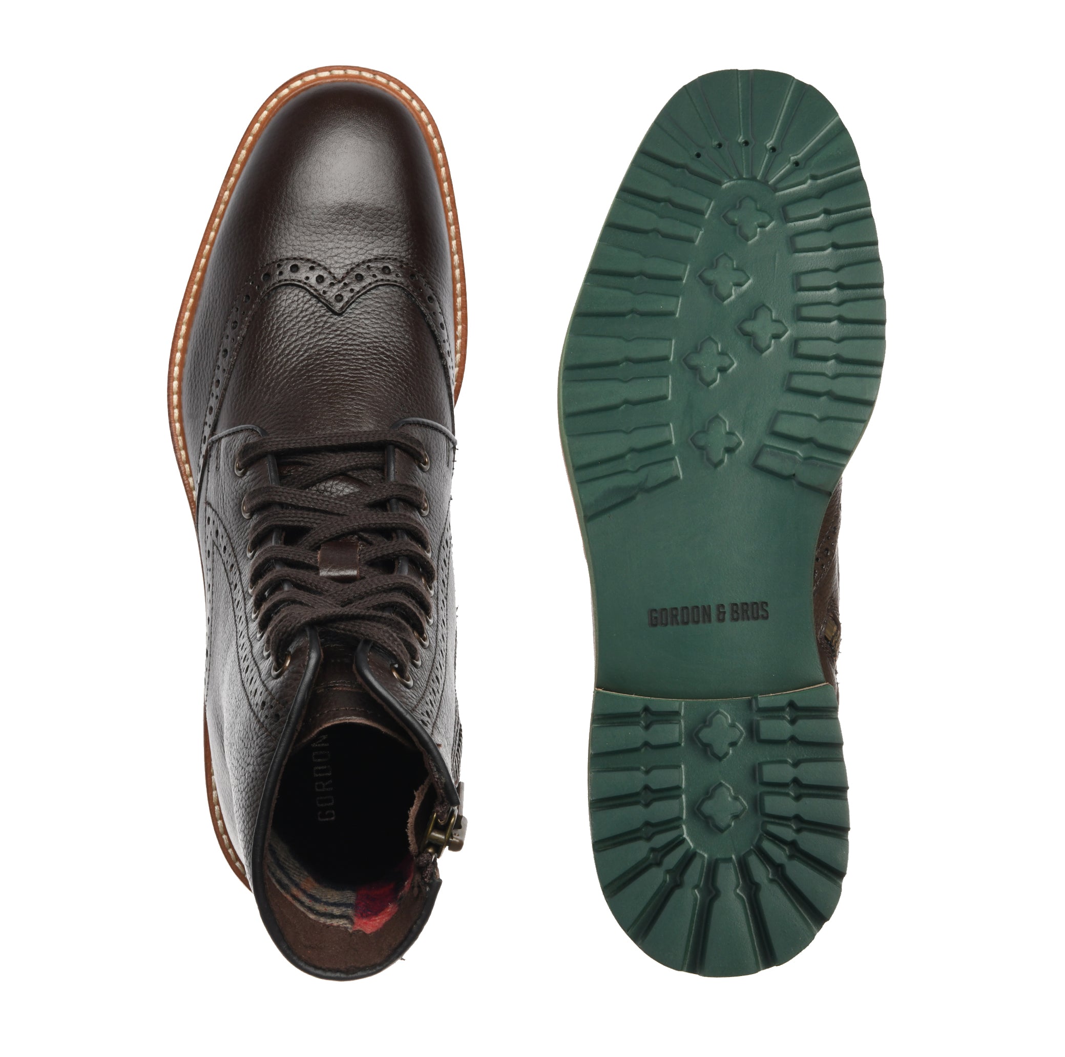 Alessio Milled Wing Tip Brown