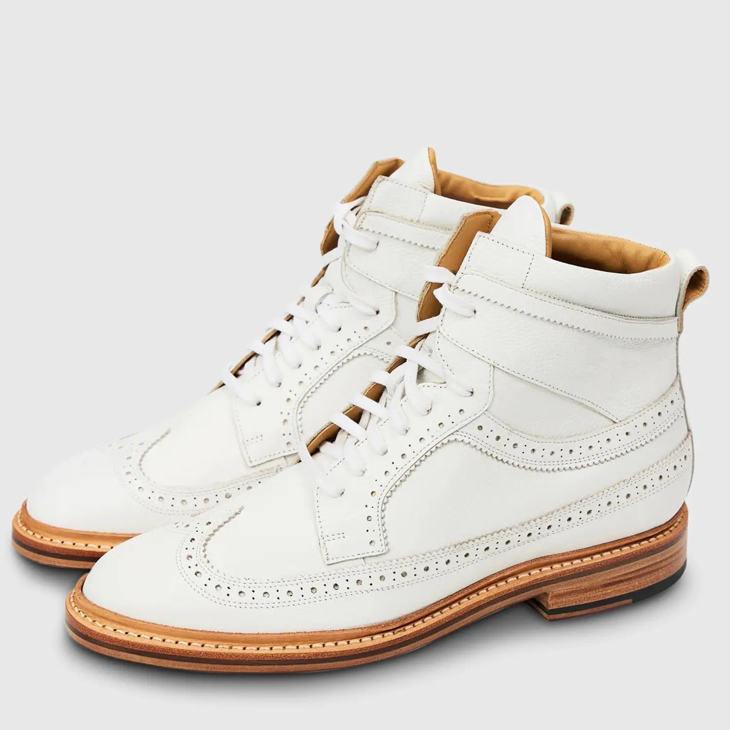 Luca Milled Flex Leather Sole White
