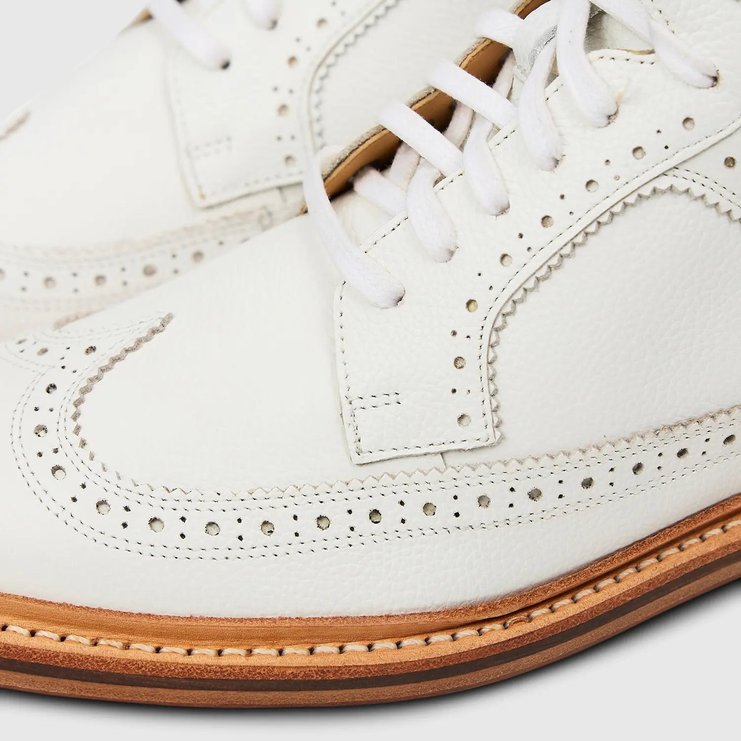 Luca Milled Flex Leather Sole White