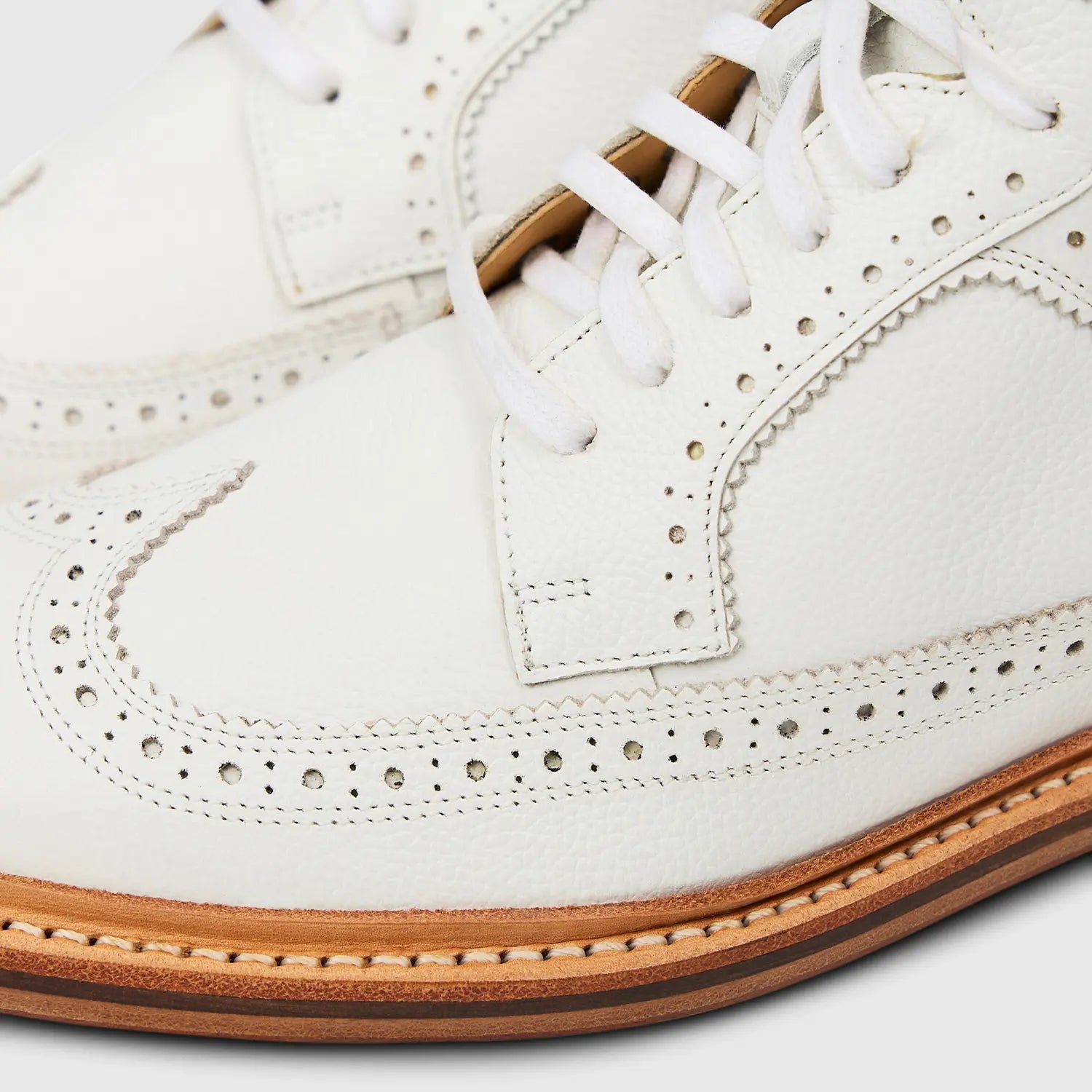 Luca Milled Flex Leather Sole White