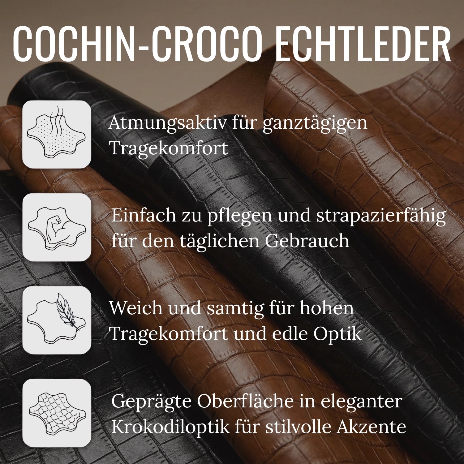 Rome Cochin/Croco Cognac