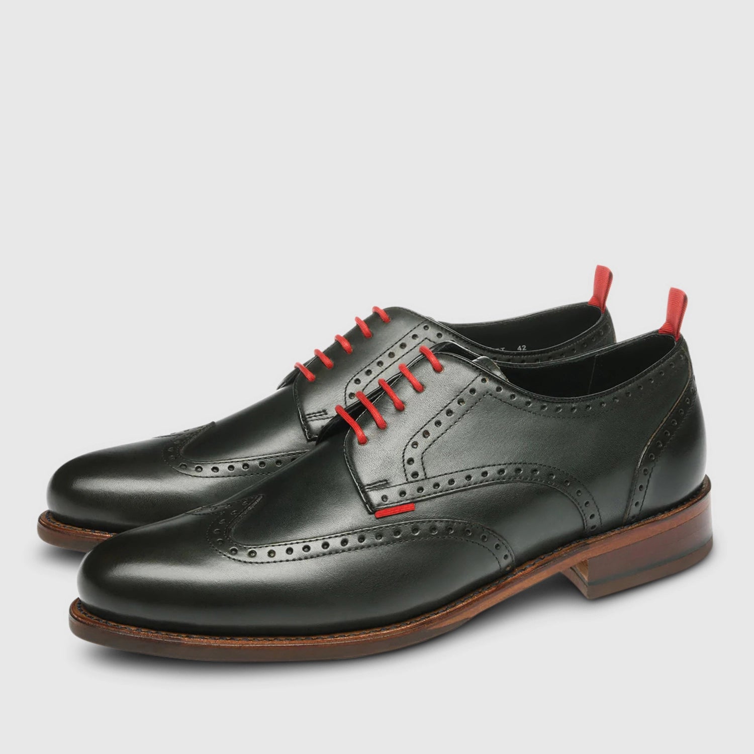 Levet Crust Brogue Navy/Green
