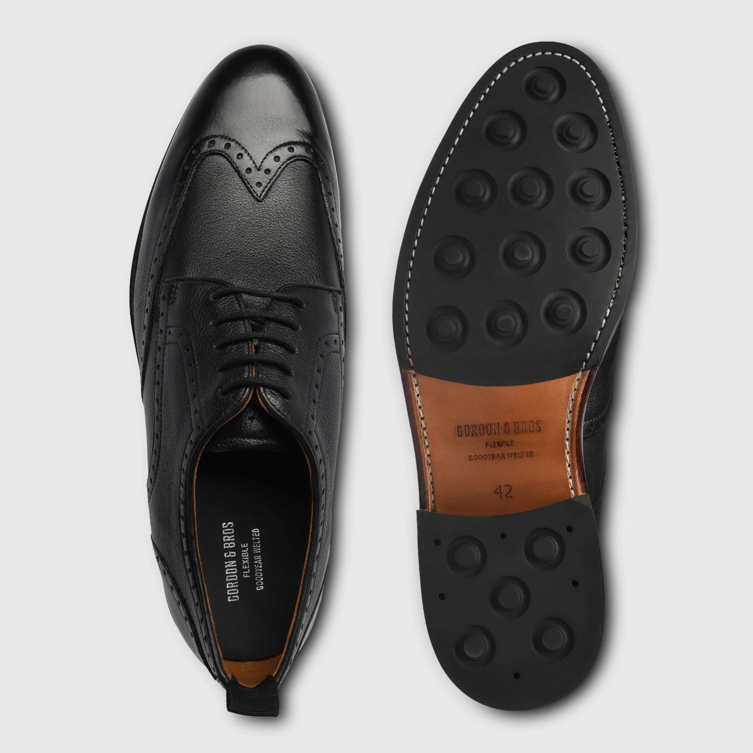 Levet Continental Brogue Black