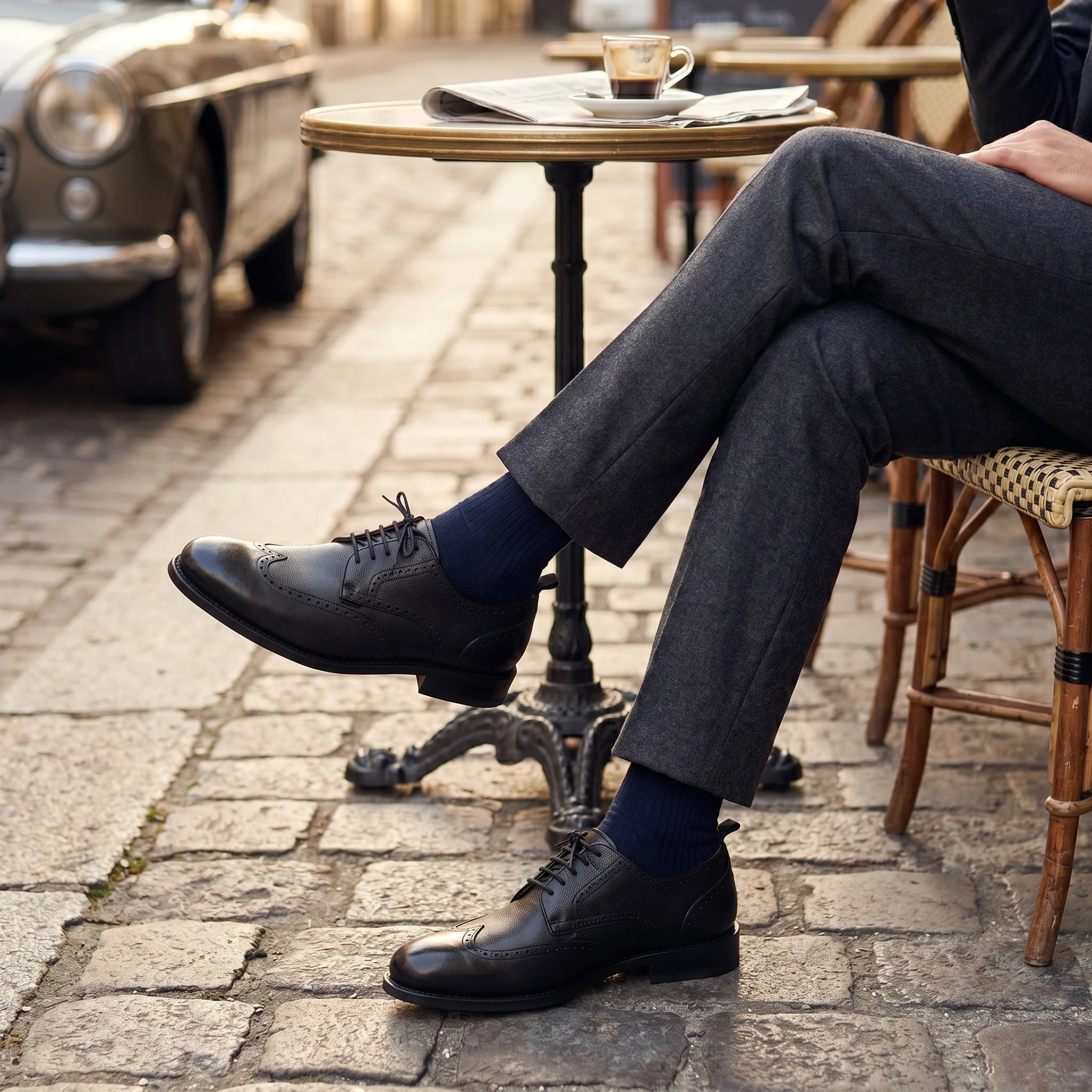 Levet Continental Brogue Black