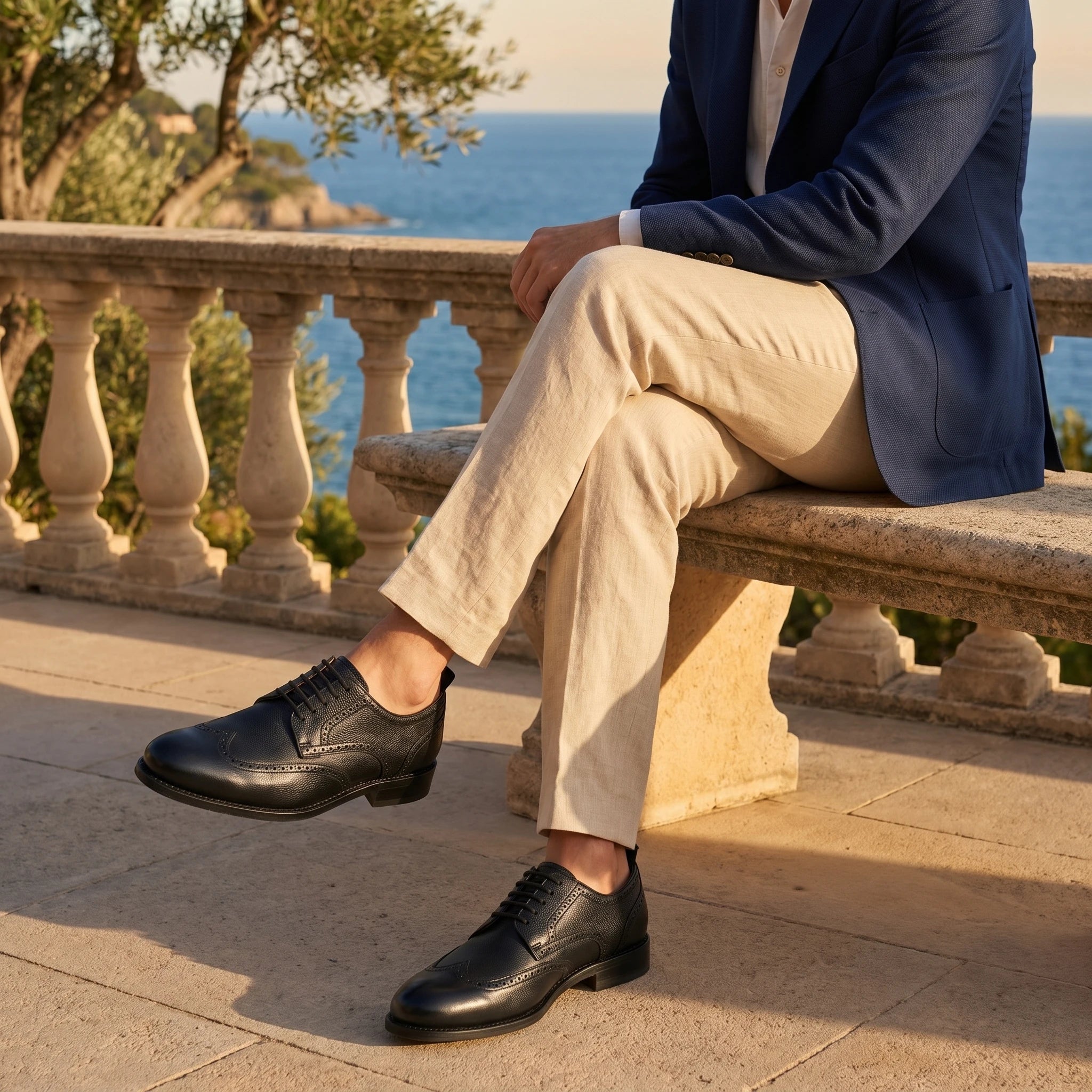 Levet Continental Brogue Black