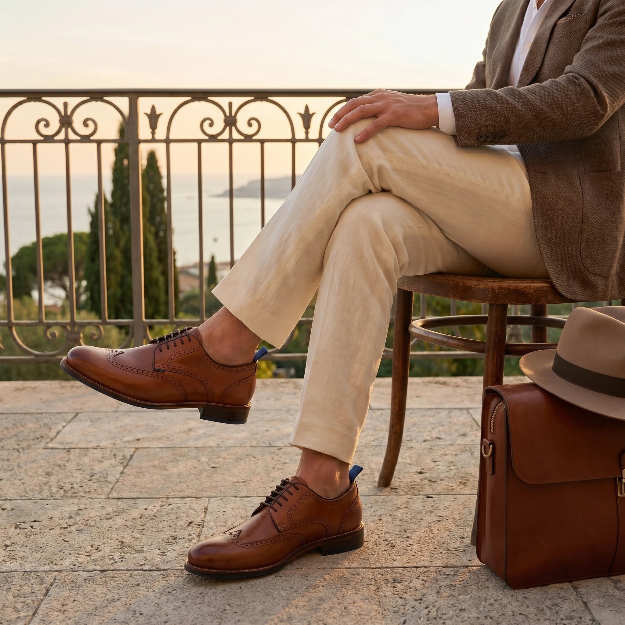 Levet Premium Brogue British Tan