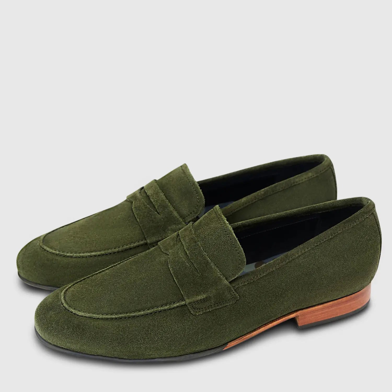 Renzo Suede Penny Olive