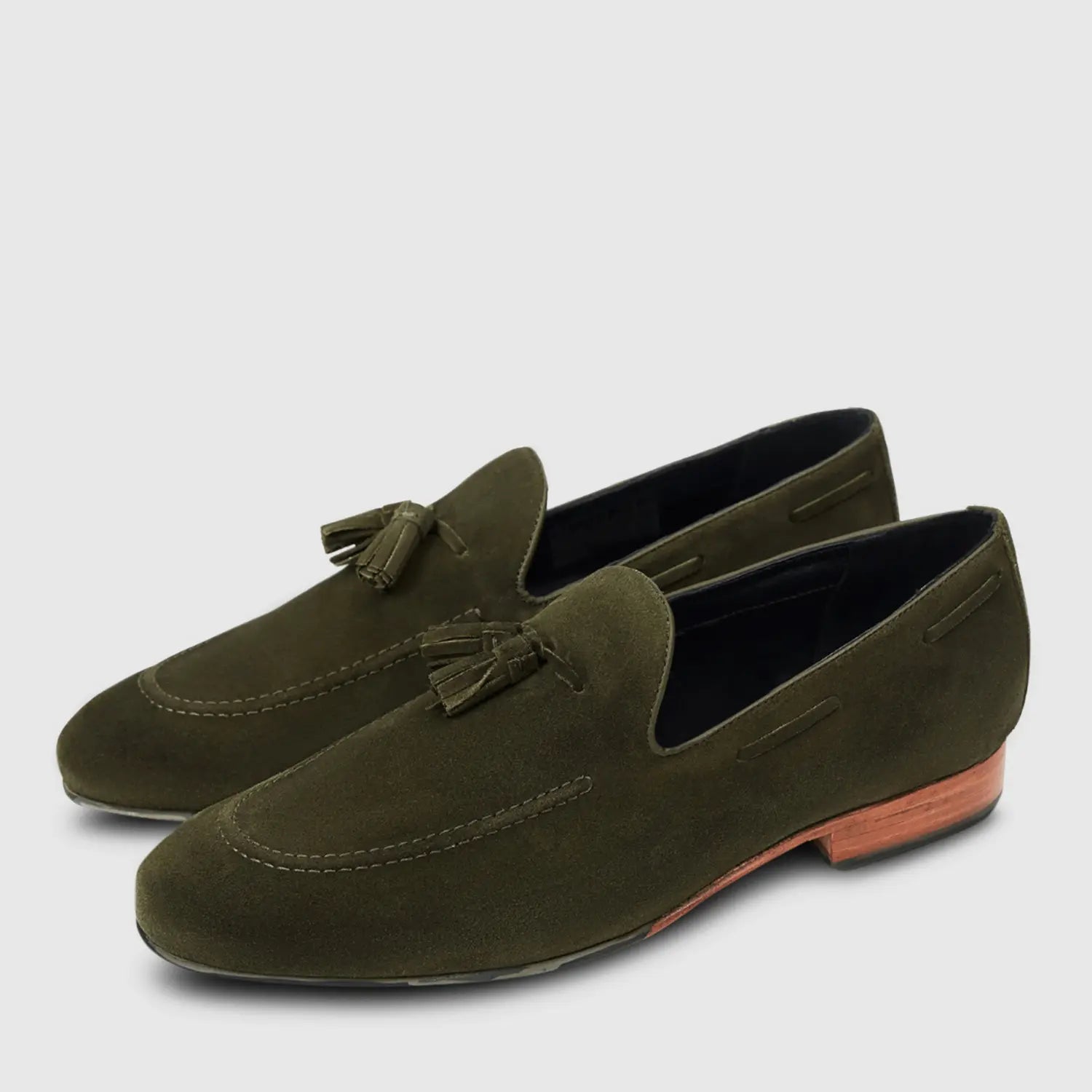 Renzo Suede Tassel Olive