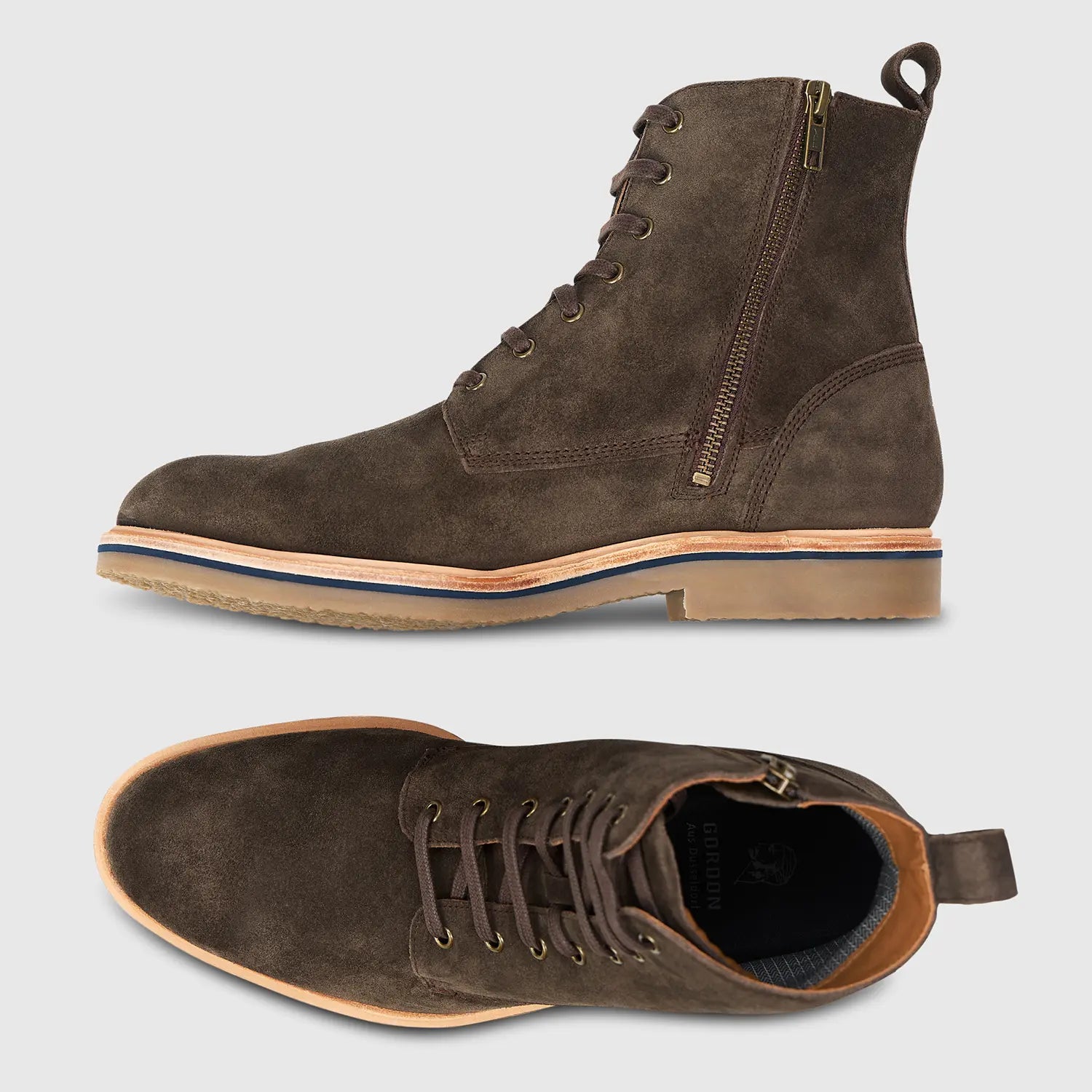 Berlin Suede Crepe Sole Dark Brown