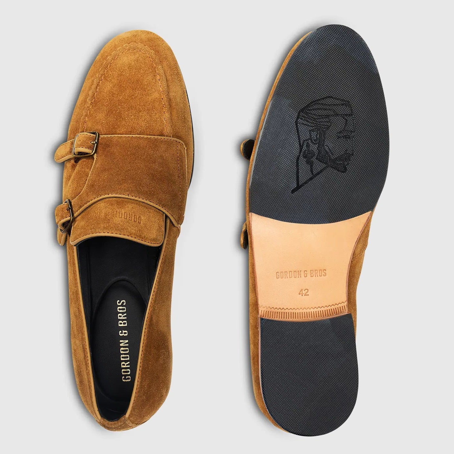 Renzo Suede Monk Bronze Brown