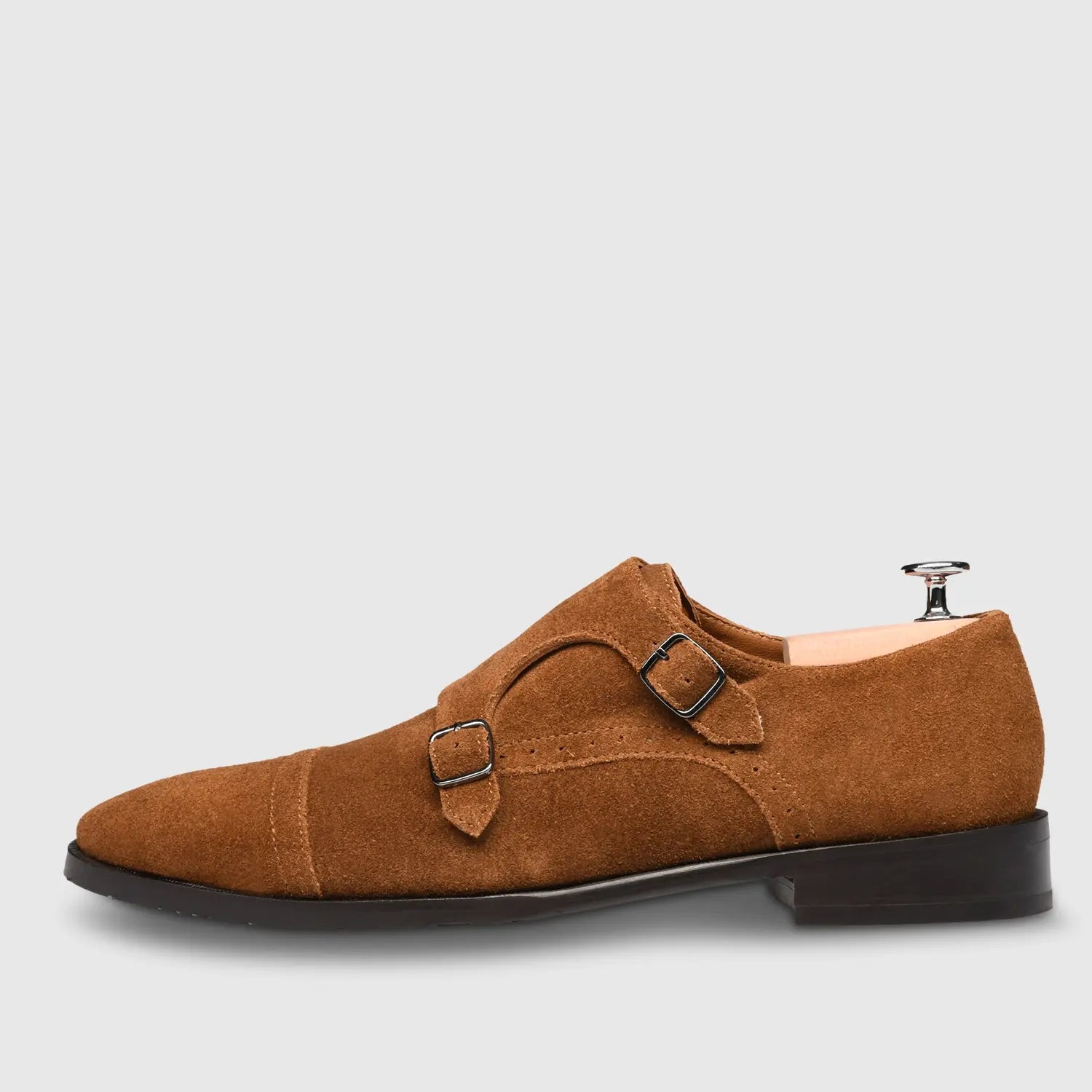 City Suede Monk Castagna