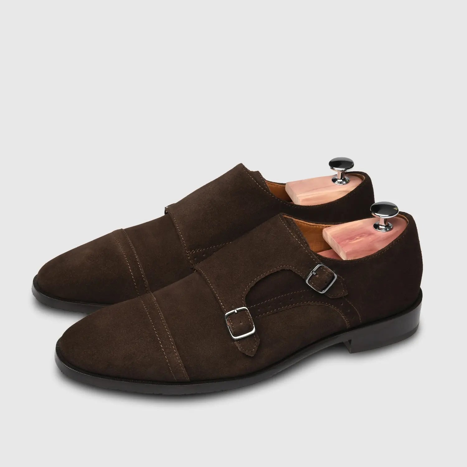 City Suede Monk Dark Brown