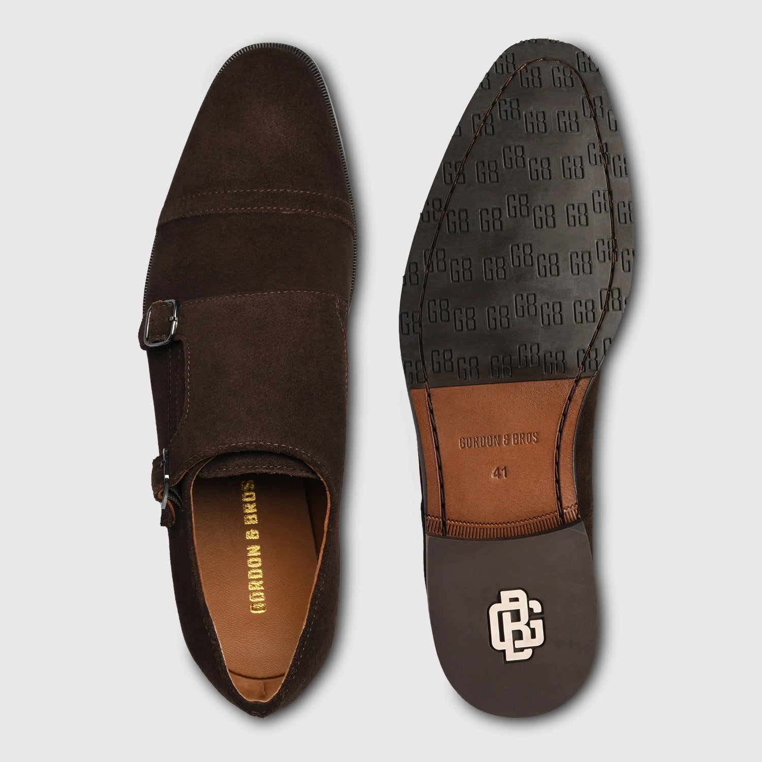 City Suede Monk Dark Brown