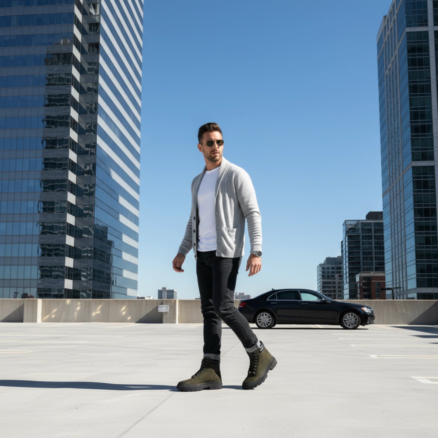 Climb Nubuck-Nappa Olive-Black