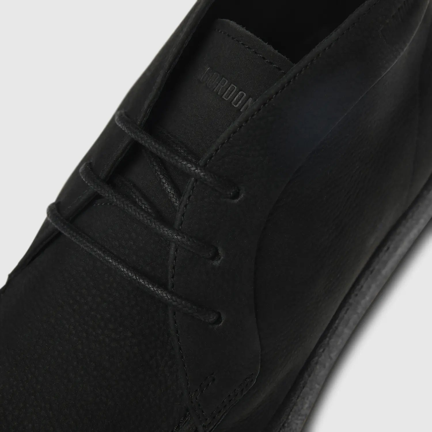 Garry Nubuck Chukka Boot Dark Sole Black