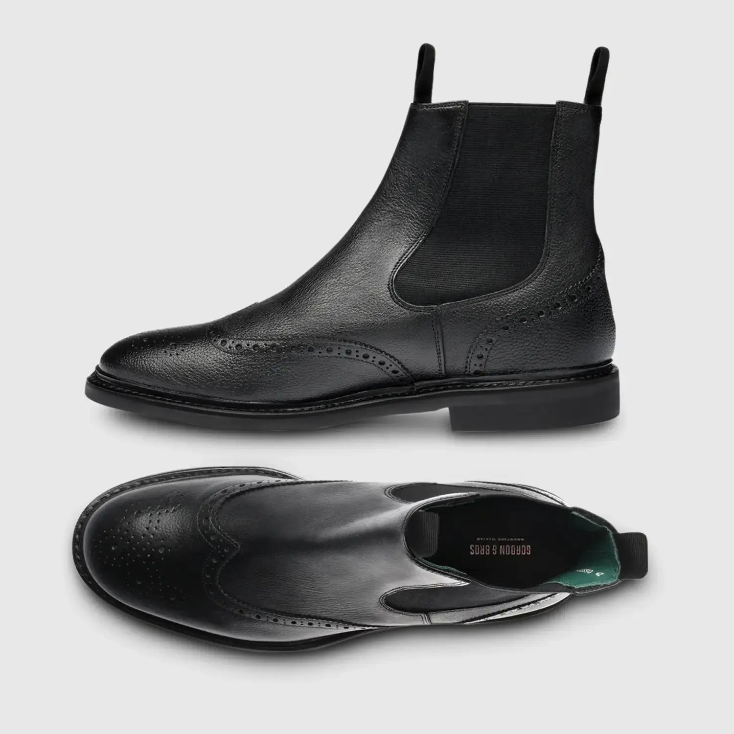 Alessio Milled Brogue Black