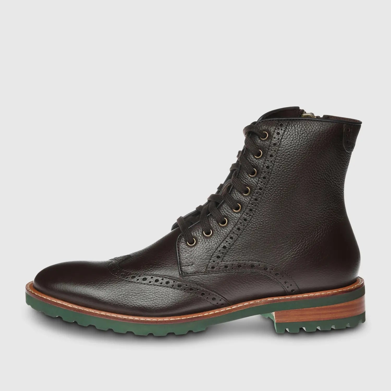 Alessio Milled Wing Tip Brown