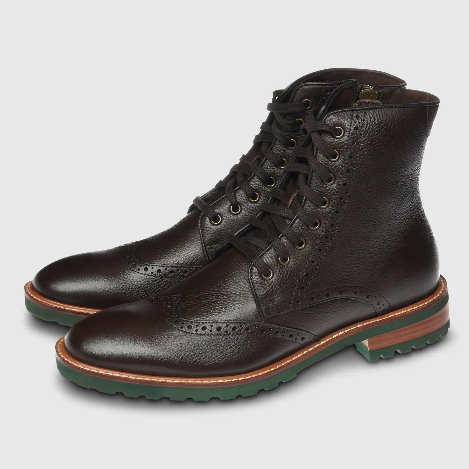 Alessio Milled Wing Tip Brown