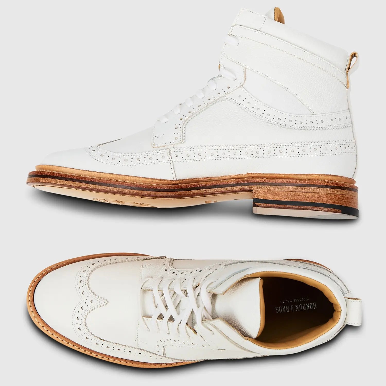 Luca Milled Flex Leather Sole White