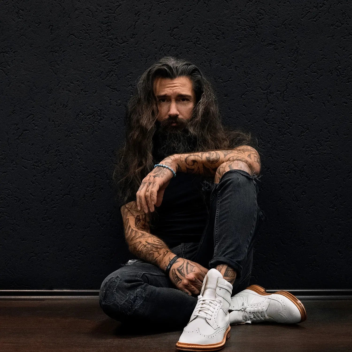 Luca Milled Flex Leather Sole White