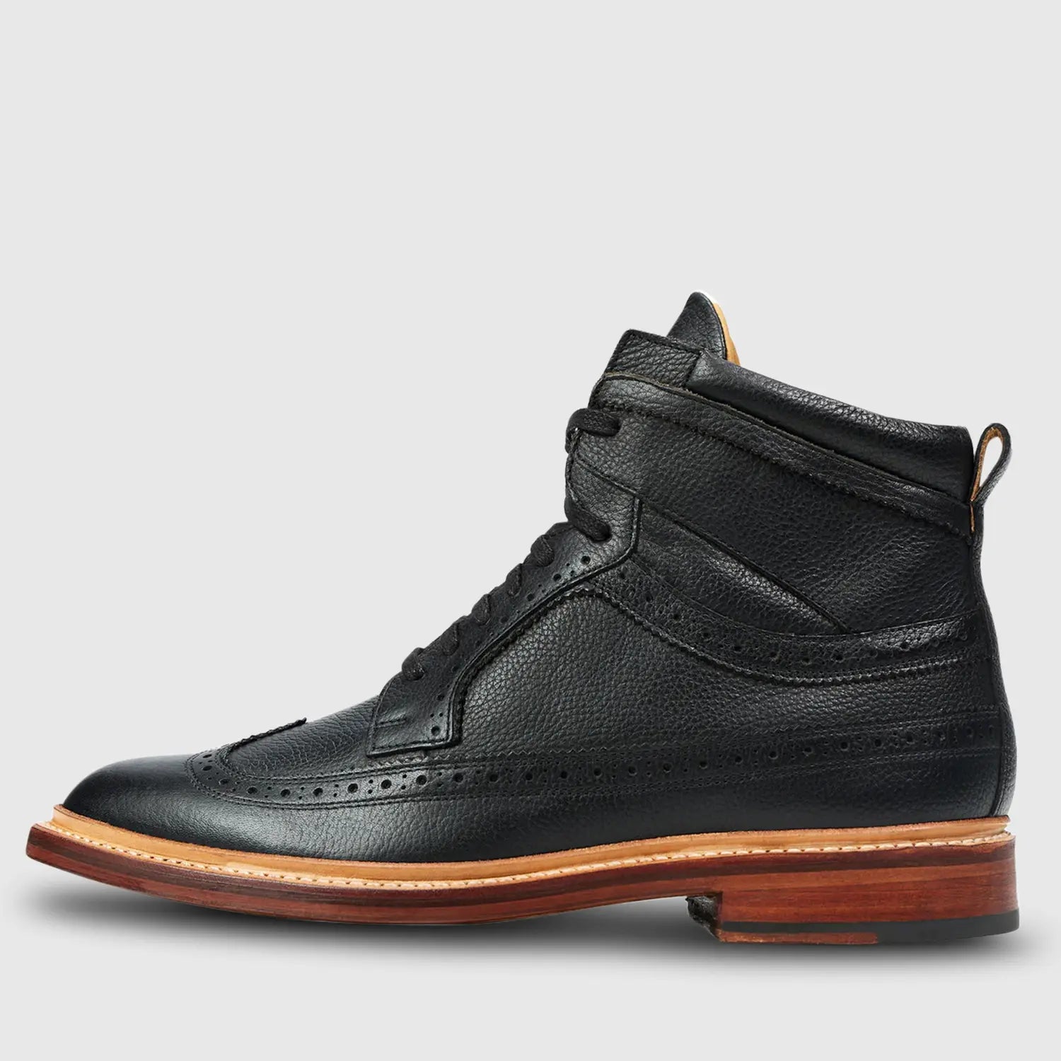 Luca Milled Flex Leather Sole Black