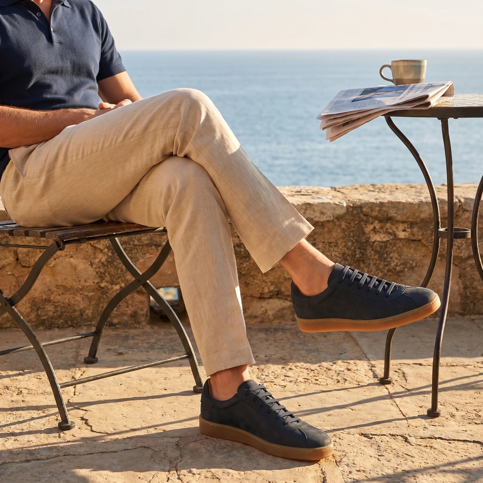 Garry | Milled/Nubuck | Navy