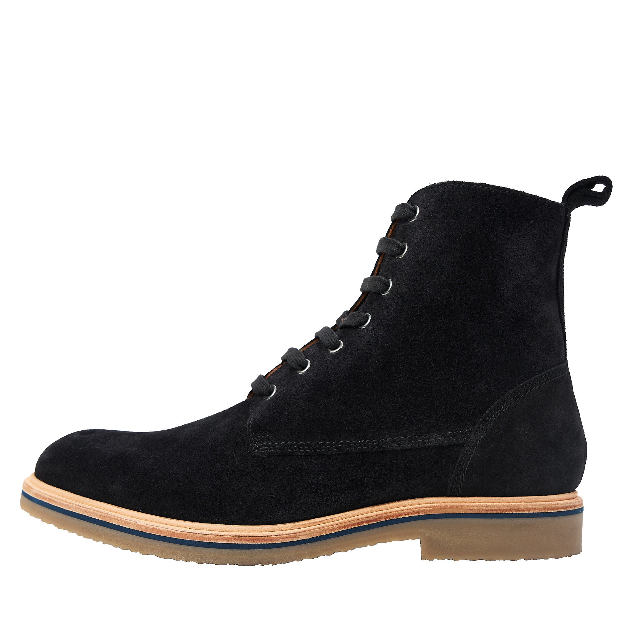 Black suede lace up boots mens online